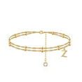thumbnail image 1 of TINGN Ankle Bracelets for Women, Beaded Chain CZ Anklet Gold Anklets for Women Gifts, 1 of 5