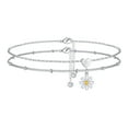thumbnail image 1 of TINGN Ankle Bracelets for Women Initial Anklet Silver Layered Initial Anklets, 1 of 5