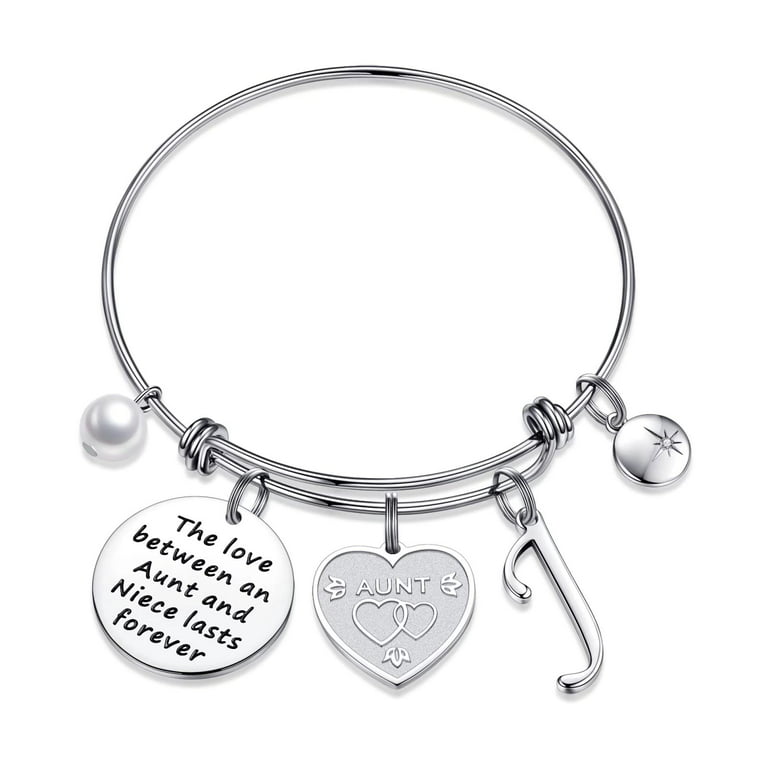 TINGN Initial Charm Bracelets for Women Gifts Initial Charms