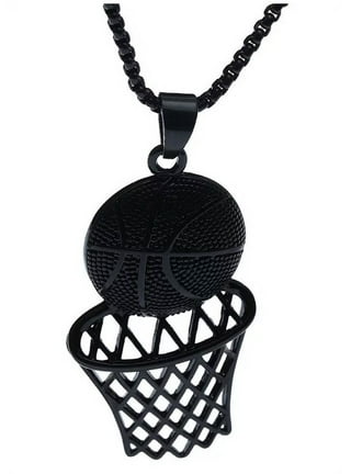 Men's/kids' Dribbling Basketball Shaped Pendant Necklace