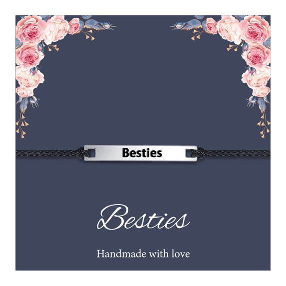 TINGN Besties Inspirational Bracelets Gifts for Women Motivational Strand Bracelets Inspirational Gifts