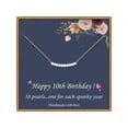 thumbnail image 1 of TINGN Birthday Gifts for Women Necklace Pearl Pendant Necklace for 7th 8th 9th 10th 11th 12th 13th 14th 15th 16th 21st 25th 30th Sweet Women Gifts Happy Birthday Gifts for Women, 1 of 9