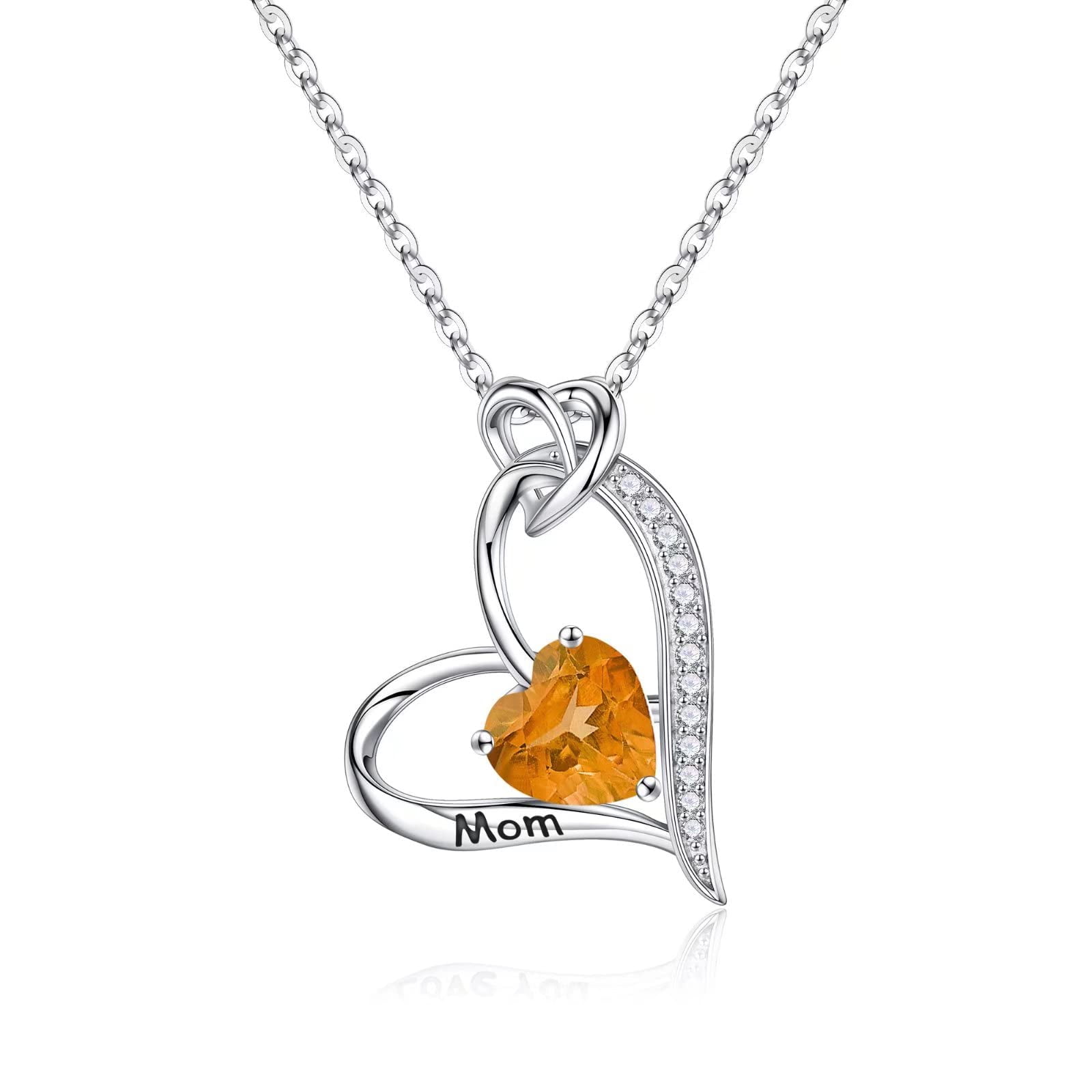 TINGN Birthday Gifts for Mom Necklace 925 Sterling Silver Heart