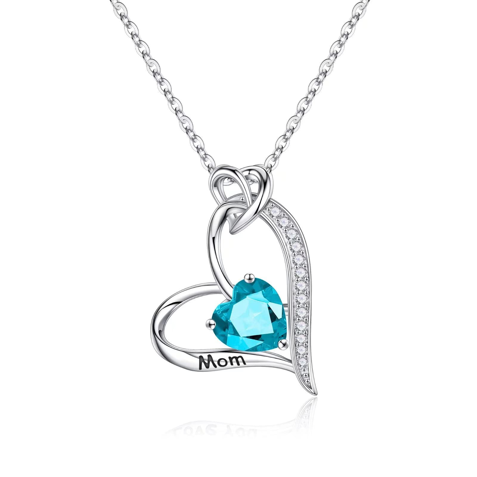 TINGN Birthday Gifts for Mom Necklace 925 Sterling Silver Heart