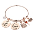thumbnail image 1 of TINGN Birthday Gifts for Women Girls Rose Gold Birthday Charm Bracelets 5th-90th Birthday Gift, 1 of 5