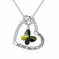 thumbnail image 1 of TINGN Butterfly Birthstone Crystal Necklace 925 Sterling Silver Butterfly Jewelry Mothers Valentines Day Gifts Birthday Chirstmas Gifts for Women Women Daughter, 1 of 7