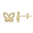 thumbnail image 1 of TINGN Butterfly Initial Earrings for Women 14K Gold Plated S925 Sterling Silver Women Earrings, 1 of 8