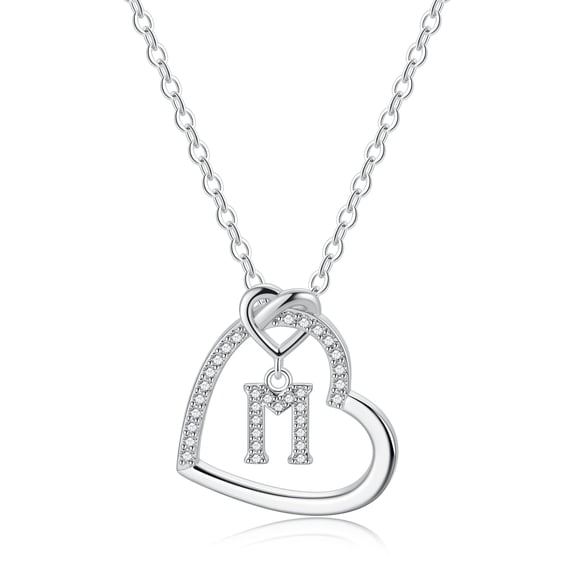 TINGN 14K Gold Plated CZ Initial Pendant Necklaces for Women Dainty Heart Letter A-Z Jewelry Birthday Gifts for Women