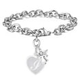 thumbnail image 1 of TINGN Charm Bracelets for Women Girls Guardian Angel Initial Silver Charm Bracelets, 1 of 5