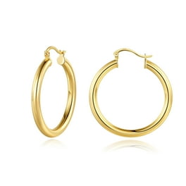 Clip-On Hammered Hoop Earrings - 1 Inch Gold Or Silver Hypoallergenic Hoops (No Piercing Needed)