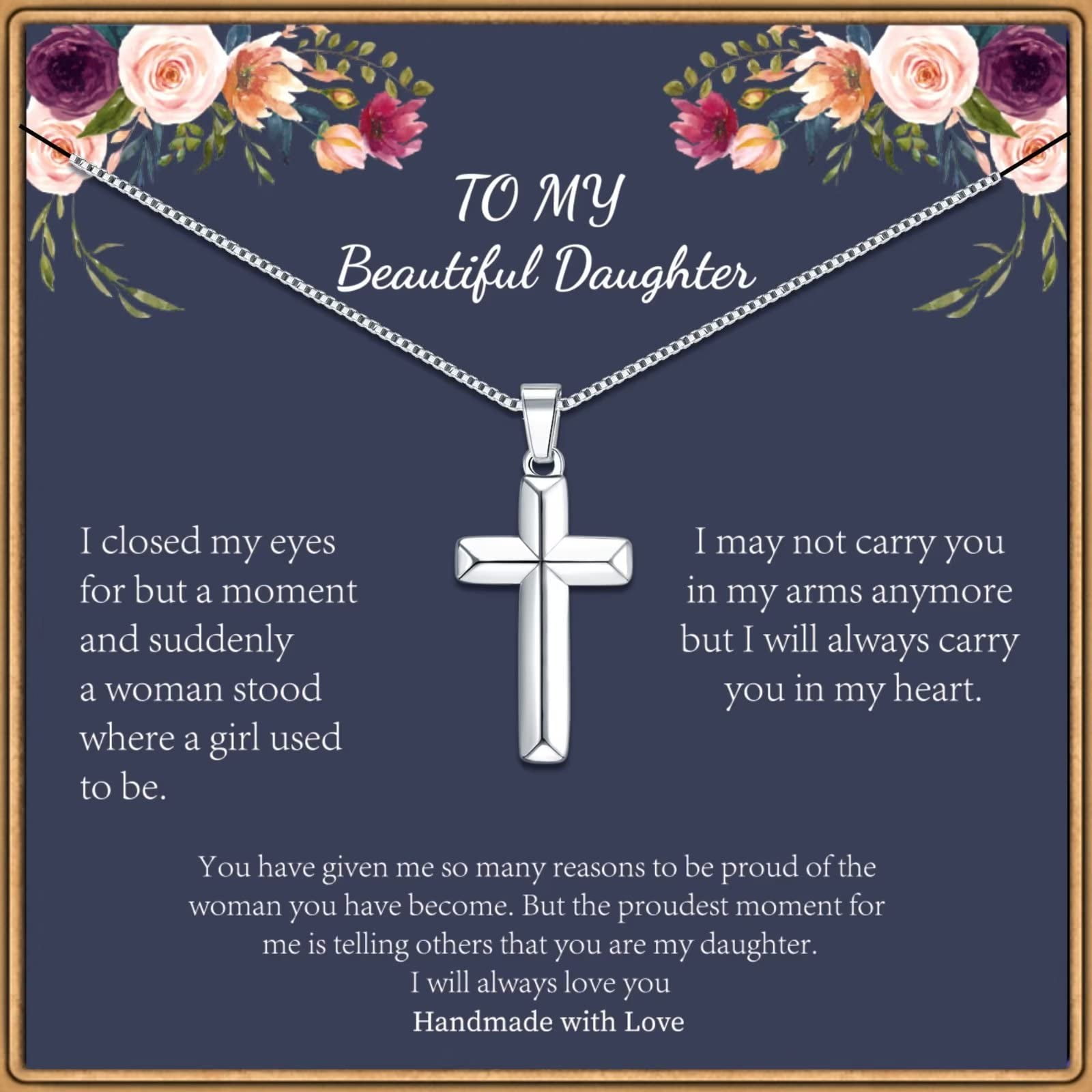 TINGN Cross Necklace Gifts for Women Stainless Steel Cross Necklace  Valentines Day Gifts for Her Mothers Day Christmas Religious Confirmation  Gifts for Her - Walmart.com, image size:1600x1600