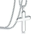 thumbnail image 1 of TINGN Cross Necklace for Men Silver Black 18k Gold Plated Stainless Steel Cross Pendant Necklace for Men Women, 1 of 6
