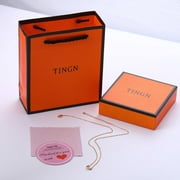 TINGN Dainty Heart Pendant Necklace Minimalist Delicate Chain for Women Adjustable Length Everyday Jewelry Gift for Her