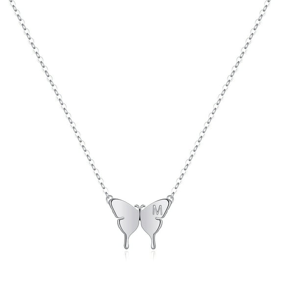 TINGN Dainty Initial Butterfly Necklace 14K Gold Plated Butterfly Necklaces Initial Letter Necklace Minimalist Butterfly Charm Necklace Jewelry Gifts for Women