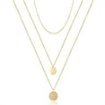thumbnail image 1 of TINGN Delicate Gold Layered Necklaces for Women Choker Disc Necklace Hammered Disc Necklace, 1 of 5