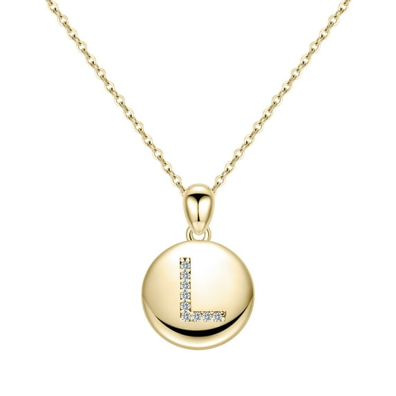 TINGN Disc Gold Initial Necklace For Women Personalized Alphabet Initial Necklace For Women