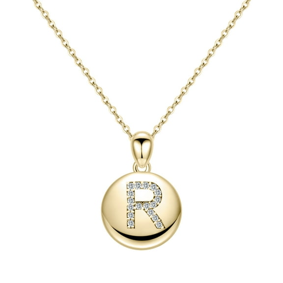 TINGN Disc Gold Initial Necklace For Women Personalized Alphabet Initial Necklace For Women