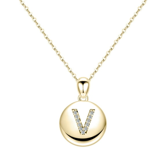 TINGN Disc Gold Initial Necklace For Women Personalized Alphabet Initial Necklace For Women