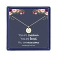 thumbnail image 1 of TINGN Disc Initial Necklaces for Women Dainty Round Disc Double Side Engraved Hammered Initial Necklace Jewelry Gifts for Women, 1 of 6
