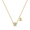 thumbnail image 1 of TINGN Dog Mom Gifts for Women Necklace Dainty 14 Gold Plated Initial Paw Print Dog Mom Necklace, 1 of 5