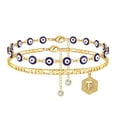 thumbnail image 1 of TINGN Evil Eye Ankle Bracelets For Women 14K Gold Plated Ankle Bracelet Layered Anklets for Women Summer Jewelry Gifts, 1 of 5