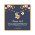 thumbnail image 1 of TINGN Flower Women Gifts Heart Initial Necklace Flower Women Proposal Gifts from Bride, 1 of 7