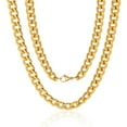 thumbnail image 1 of TINGN Gold Chain for Men 8mm 26 Inch Stainless Steel Gold Cuban Link Chain Necklace for Men, 1 of 6