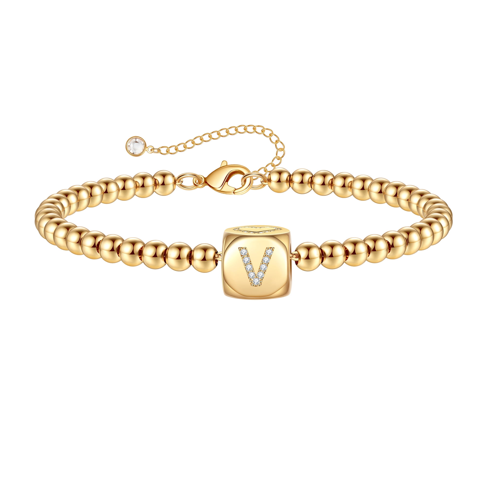 Monogram Bracelet Sterling Silver with or Without Gold Plate Center