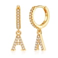 thumbnail image 1 of TINGN Gold Initial Hoop Earrings for , 14K Gold Plated Sterling Silver Post Hypoallergenic Earrings for Women, 1 of 5