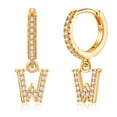 thumbnail image 1 of TINGN Gold Initial Hoop Earrings for Kids, 14K Gold Plated Sterling Silver Post Hypoallergenic Earrings for Girls Kids, 1 of 5