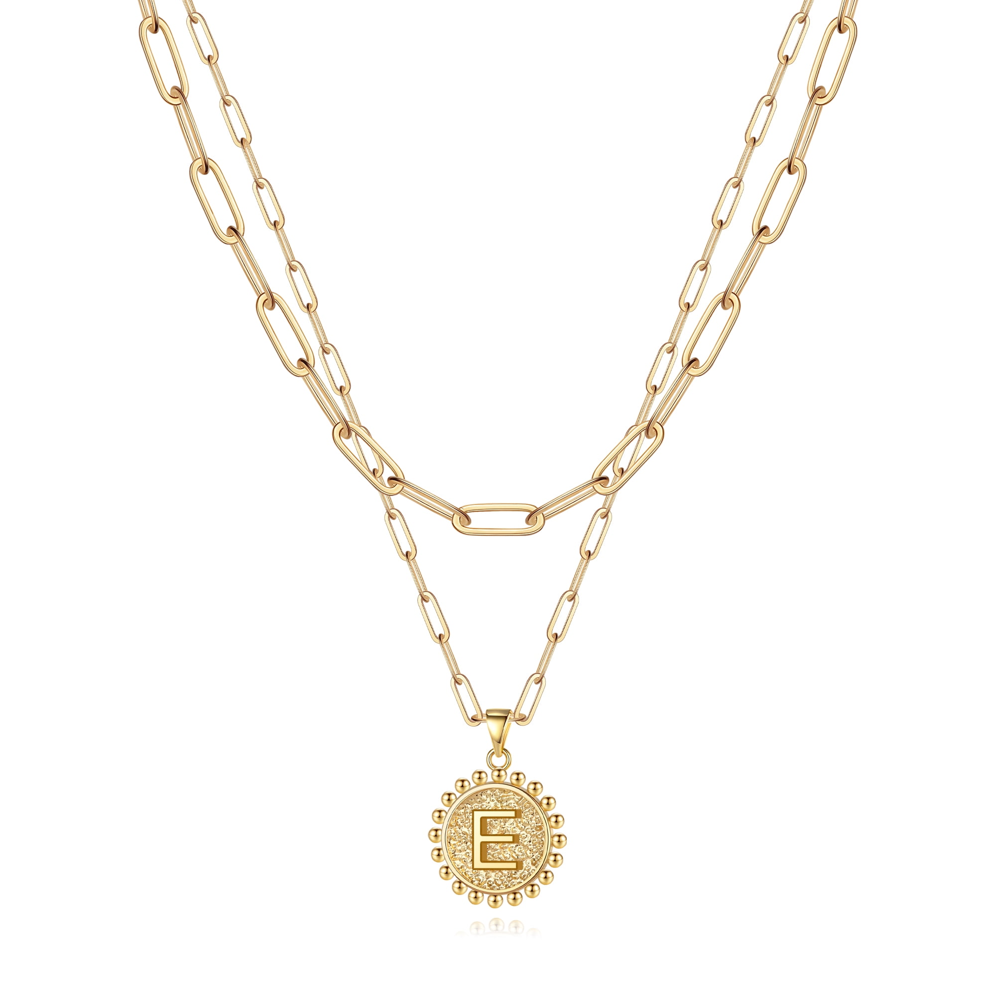 TINGN Gold Initial Necklaces for Women Girls 14K Gold Plated Dainty