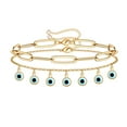 thumbnail image 1 of TINGN Gold Layered Evil Eye Bracelets for Women Girls 14K Gold Filled Paperclip Chain layering Bracelet, 1 of 5