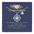 thumbnail image 1 of TINGN Graduation Gifts for Her 2024 Compass Necklace Graduation Gifts Opal Initial Necklaces for Women Graduation Necklaces Class of 2024 College Graduation Gifts for Her, 1 of 5