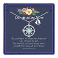 thumbnail image 1 of TINGN Graduation Gifts for Her 2024 Compass Necklace Graduation Gifts Opal Initial Necklaces for Women Graduation Necklaces Class of 2024 College Graduation Gifts for Her, 1 of 5