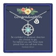 thumbnail image 1 of TINGN Graduation Gifts for Her 2024 Compass Necklace Graduation Gifts Opal Initial Necklaces for Women Graduation Necklaces Class of 2024 College Graduation Gifts for Her, 1 of 5
