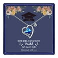 thumbnail image 1 of TINGN Graduation Gifts for Her 2024 14K White Gold Plated Heart Initial Pendant Necklace High School College Graduation Gifts for Her, 1 of 7