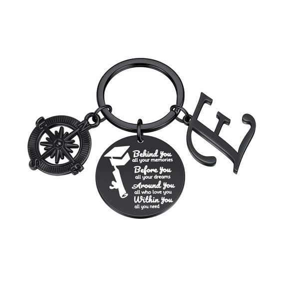 TINGN Graduation Gifts for Her Compass Keychain Class of 2024 Graduation Keychain High School College Graduation Gift for Her 2024