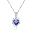 thumbnail image 1 of TINGN Heart Birthstone Necklace for Women 2CT Heart Cut Birthstone Pendant Necklace Valentines Mothers Day Anniversary Christmas Birthday Gifts for Women Mom, 1 of 7