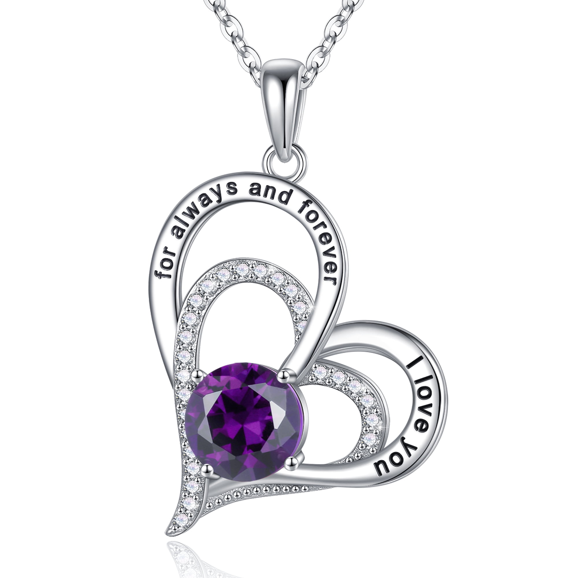 Sterling Silver 925 Amethyst Necklace, Handmade Amethyst Necklace, Purple  Gemstone Pendant, February Birthstone