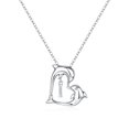 thumbnail image 1 of TINGN Heart Initial Necklace for Women Dolphin Necklace Heart Initial Necklace for Women Gifts, 1 of 6