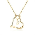 thumbnail image 1 of Tingn Heart Initial Necklaces for Women Dainty Heart Letter Pendant Necklace for Women, 1 of 6