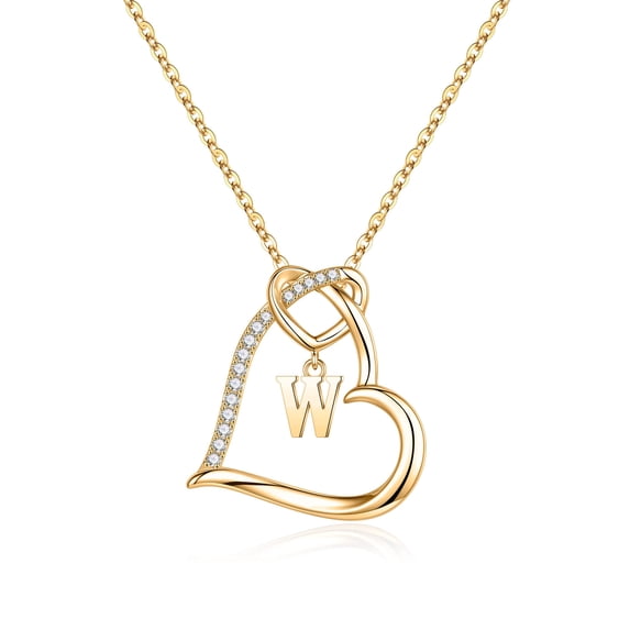 Tingn Heart Initial Necklaces for Women Dainty Heart Letter Pendant Necklace for Women
