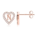 thumbnail image 1 of Turandoss Initial Stud Earrings Heart Monogram Earrings CZ Jewelry Birthday Gift Graduation Gifts for Women, 1 of 5
