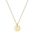 thumbnail image 1 of TINGN Hexagon Initial Necklace for Women 14k Gold Filled Dainty Initial Letter Pendant Necklace Monogram Gold Initial Necklace for Women Jewelry Gifts, 1 of 6