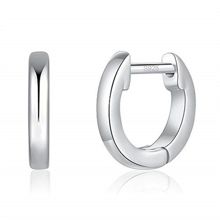 TINGN Hoop Earrings,Huggie Hoop Earrings Cuff Huggie Stud