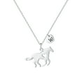 thumbnail image 1 of TINGN Horse Gifts for Girls Horse Necklace Stainless Steel Heart Initial Necklace, 1 of 5