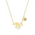 thumbnail image 1 of TINGN Horse Gifts for Women Girls 14k Gold Plated Cubic Zirconia Forever Love Heart Initial Pendant Necklaces, 1 of 5