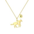 thumbnail image 1 of TINGN Horse Gifts for Women Horse Necklace Stainless Steel Heart Initial Necklace, 1 of 5