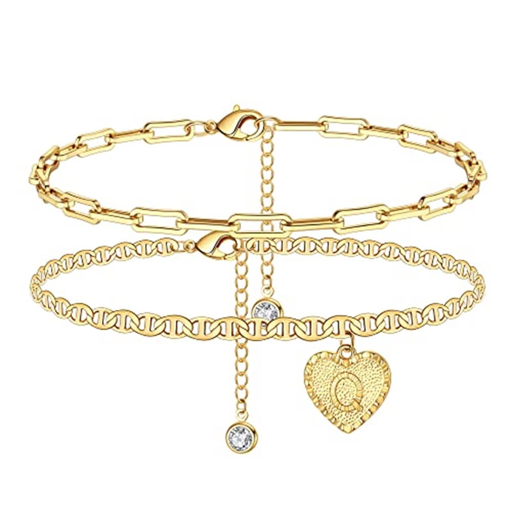 Charming Girl 14k Gold Filled Heart Charm Bracelet