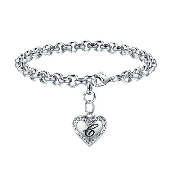 Tingn Initial Bracelets for Women Gifts Heart Bracelets Graduation Gifts for Women